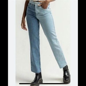Bdg two tone raw hem jeans